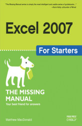 Okładka: Excel 2007 for Starters: The Missing Manual. The Missing Manual