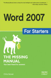 Okładka: Word 2007 for Starters: The Missing Manual. The Missing Manual