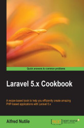 Okładka: Laravel 5.x Cookbook. Click here to enter text