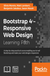 Okładka: Bootstrap 4 - Responsive Web Design. A step-by-step practical course enabling you to nail Bootstrap and make your web designs responsive
