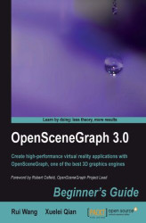 Okładka: OpenSceneGraph 3.0: Beginner's Guide. This book is a concise introduction to the main features of OpenSceneGraph which then leads you into the fundamentals of developing virtual reality applications. Practical instructions and explanations accompany you e