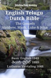 Okładka: English Telugu Dutch Bible - The Gospels - Matthew, Mark, Luke & John