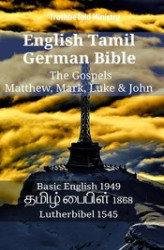 Okładka: English Tamil German Bible. The Gospels