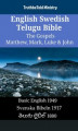 Okładka książki: English Swedish Telugu Bible - The Gospels - Matthew, Mark, Luke & John