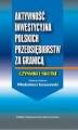 Okładka książki: Aktywność inwestycyjna polskich przedsiębiorstw za granicą