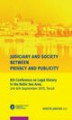 Okładka książki: Judiciary and Society Between Privacy and Publicity. 8th Conference on Legal History in The Baltic Sea Area, 3rd-6th September 2015, Toruń