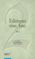 Okładka książki: Editiones sine fine. Tom 2