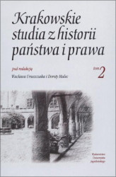 Okładka: Krakowskie studia z historii państwa i prawa. Tom 2