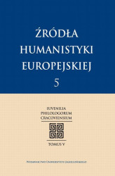 Okładka: Źródła humanistyki europejskiej T.5/2013