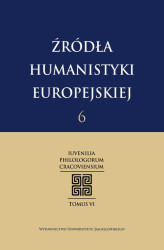 Okładka: Źródła humanistyki europejskiej t. 6.