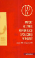 Okładka książki: Raport o stanie komunikacji społecznej w Polsce