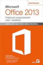 Okładka: Microsoft Office 2013. Praktyczne programowanie makr i dodatków