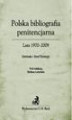 Okładka książki: Polska bibliografia penitencjarna Lata 1970–2009