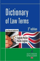 Okładka: Dictionary of Law Terms. Słownik terminologii prawniczej English-Polish/Polish-English