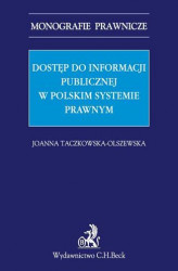 Okładka: Dostęp do informacji publicznej w polskim systemie prawnym