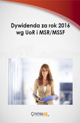 Okładka: Dywidenda za rok 2016 wg UoR i MSR/MSSF