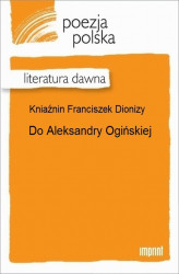 Okładka: Do Aleksandry Ogińskiej