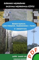 Okładka: Górskie wędrówki oczyma wędrowca czyli Beskid Sądecki, Góry Stołowe, Karkonosze i Tatry w obiektywie