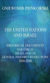Okładka książki: The United Nations and Israel. Historical Documents. Volume III: Israel and UN General Assembly Resolutions 2000-2006