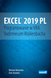 Okładka: Excel 2019 PL. Programowanie w VBA. Vademecum Walkenbacha