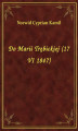 Okładka książki: Do Marii Trębickiej (17 VI 1847)