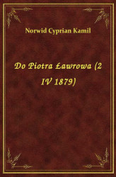 Okładka: Do Piotra Ławrowa (2 IV 1879)