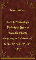 Okładka książki: List do Walentego Zwierkowskiego w Wersalu (Listy emigracyjne J.Lelewela', t. I, nr 712, str. 14-15)