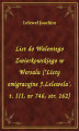 Okładka książki: List do Walentego Zwierkowskiego w Wersalu (