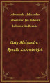 Okładka książki: Listy Aleksandra i Rozalii Lubomirskich