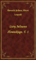 Okładka książki: Listy Juliusza Słowackiego. T. 1