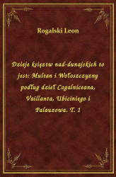 Okładka: Dzieje księztw nad-dunajskich to jest: Multan i Wołoszczyzny podług dzieł Cogalniceana, Vaillanta, Ubiciniego i Palauzowa. T. 1