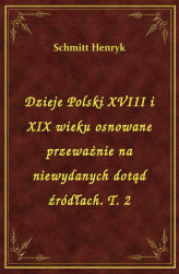 Okładka: Dzieje Polski XVIII i XIX wieku osnowane przeważnie na niewydanych dotąd źródłach. T. 2