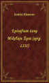 Okładka książki: Epitafium żony Mikołaja Żyta (epig. LIII)