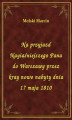 Okładka książki: Na przyjazd Nayiaśniejszego Pana do Warszawy przez kray nowo nabyty dnia 17 maja 1810