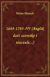 Okładka: 1649-1793-??? (Anglik dość szorstko i nieczule...)