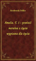 Okładka książki: Amalia. T. 1 : powieść moralna z życia wypisana dla życia