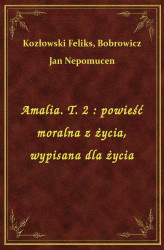 Okładka: Amalia. T. 2 : powieść moralna z życia, wypisana dla życia