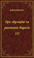 Okładka książki: Opis Obyczajów Za Panowania Augusta III