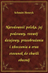 Okładka: Narodowość polska, jej podstawy, rozwój dziejowy, przeobrażenia i zboczenia a oraz stosunek do chwili obecnéj