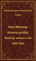 Okładka książki: Anny Memoraty, dziewicy polskiéj, łacińskie wiersze z lat 1640-1644