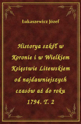 Okładka: Historya szkół w Koronie i w Wielkiem Księstwie Litewskiem od najdawniejszych czasów aż do roku 1794. T. 2