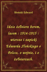Okładka: Idzie żołnierz borem, lasem : 1914-1915 : wiersze i zapiski Edwarda Słońskiego o Polsce, o wojnie, i o żołnierzach.