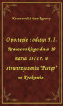 Okładka książki: O postępie : odczyt J. I. Kraszewskiego dnia 10 marca 1871 r. w stowarzyszeniu 