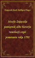Okładka książki: Józefa Zajączka pamiętnik albo historja rewolucji czyli powstanie roku 1792