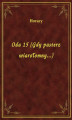 Okładka książki: Oda 15 (Gdy pasterz wiarołomny...)