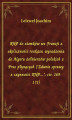 Okładka książki: KNP do ziomków we Francji z okoliczności rozkazu wysadzenia do Algeru żołnierzów polskich z Prus płynących (
