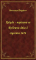 Okładka książki: Kolęda - napisana w Królewcu dnia 2 stycznia 1674