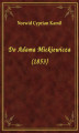 Okładka książki: Do Adama Mickiewicza (1853)