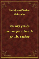 Okładka: Kronika polska pierwszych dziesięciu po Chr. wieków
