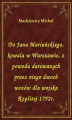 Okładka książki: Do Jana Mariańskiego, kowala w Warszawie, z powodu darowanych przez niego dwoch wozów dla wojska Rzplitej 1792r.